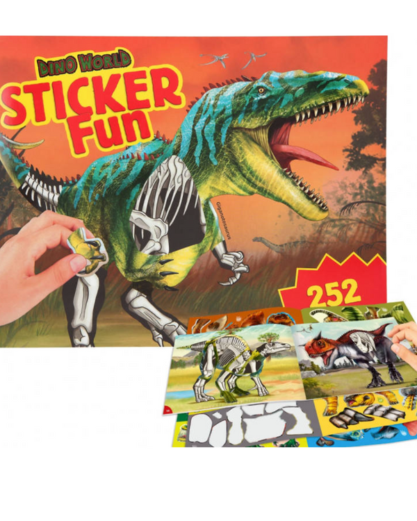 CARTE STICKER FUN DINO WORLD