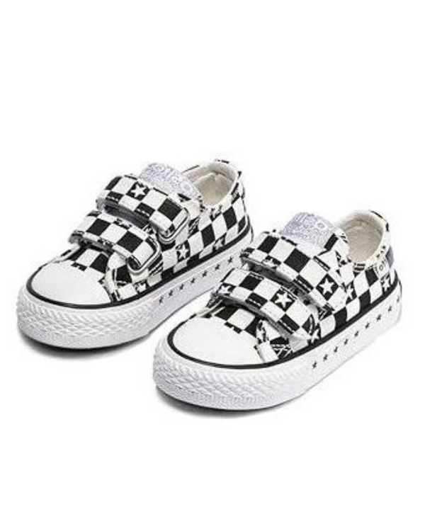 UNISEX SQUARES CANVAS SNEAKERS