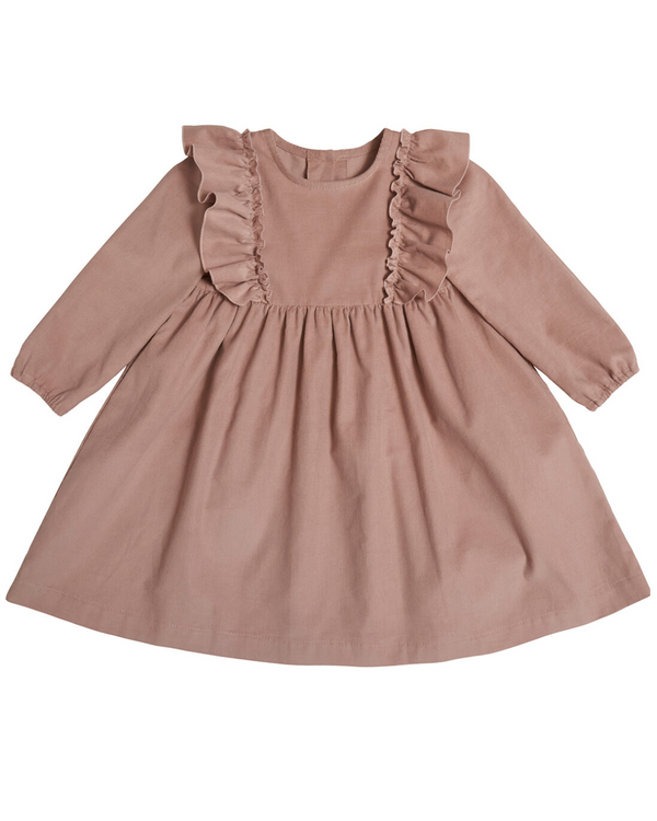 SOPHIA DRESS WITH PINK RUFFLES