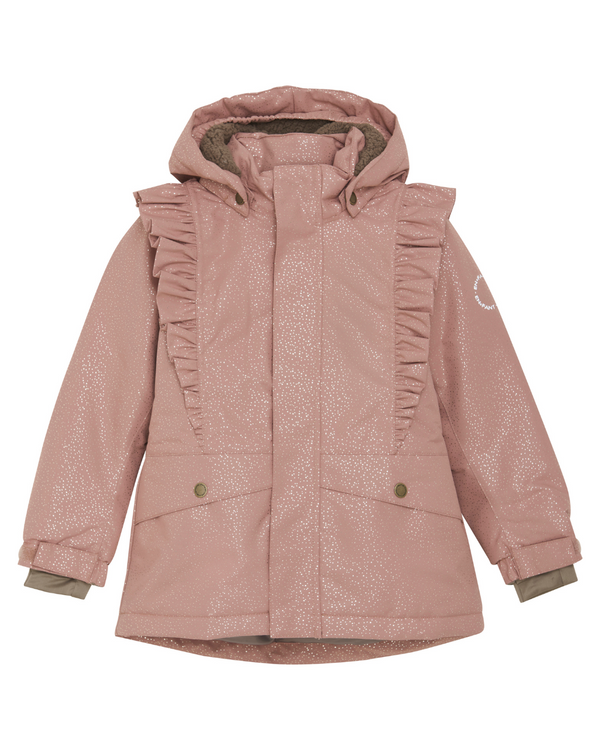 WATERPROOF WINTER JACKET PINK WITH SLITTING IN FANT