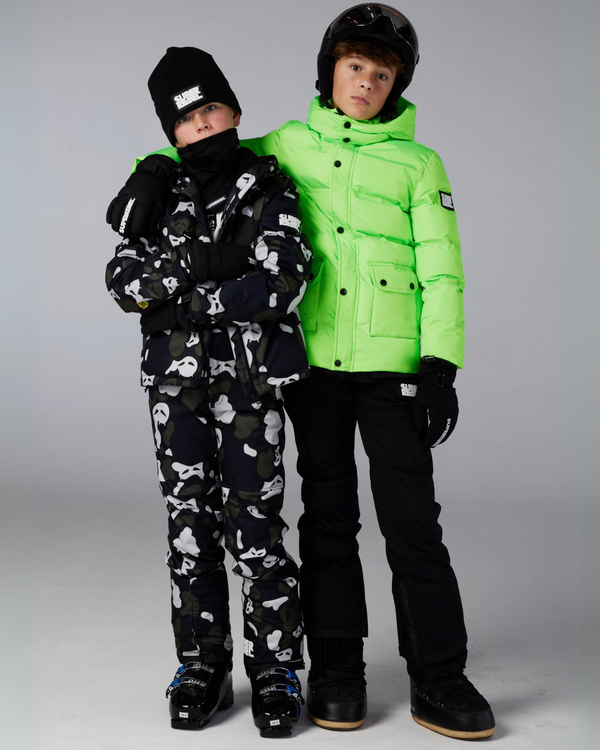 BOYS CAMO WATERPROOF SKI PANTS