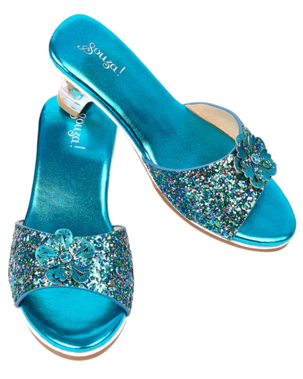 PRINCESS ANNELLE METALLIC BLUE SHOES