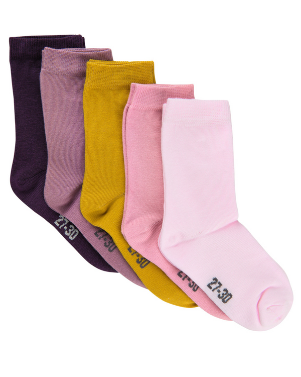 SET OF 5 SHADOW PURPLE SOCKS